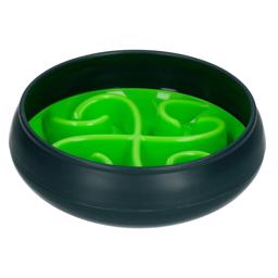 Ät Slow Tumble Feeder Dog Bowl Modell Grön